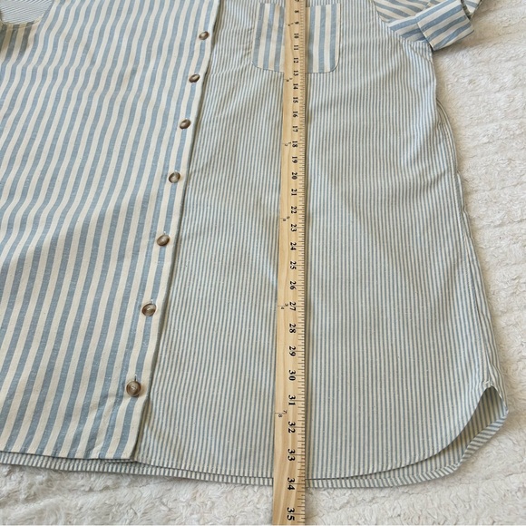 SEZANE Celia Dress Blue White Stripe Wmn’s Sz Small Chic stylish French Vibes - Picture 7 of 12